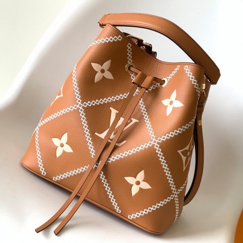 1:1 Top Grade Rep NÉONOÉ MM BUCKET BAG Arizona Brown/Crème Beige ... M1 500x500